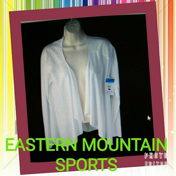 Eastern Mountain Sports Tops - EASTERN MOUNTAIN SPORTS WHITE  BURNOUT WRAP